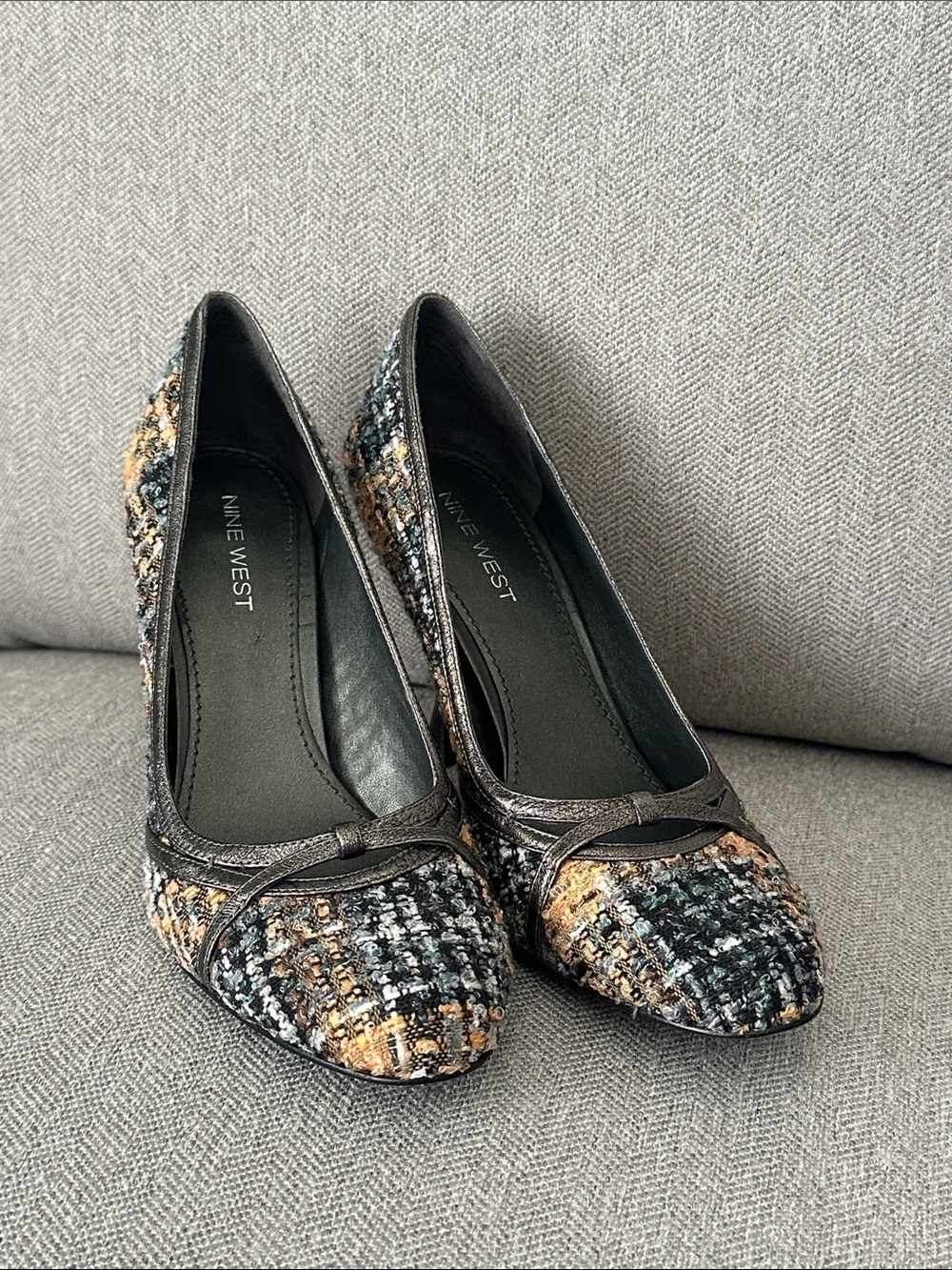 Nine West Tweed Pointed-Toe Heels